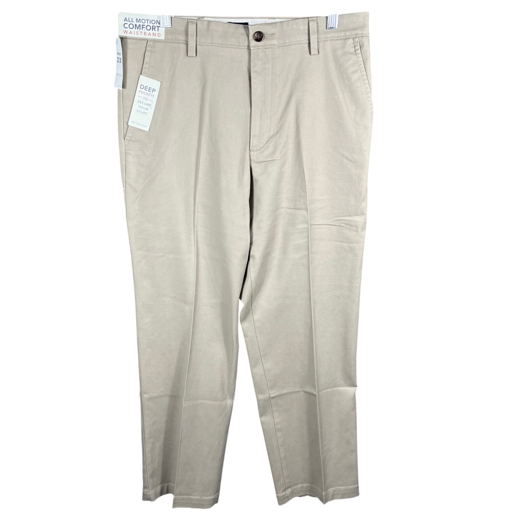 Dockers Easy Khaki Pants Men 32 Tan Classic Fit All Motion Comfort Stretch
